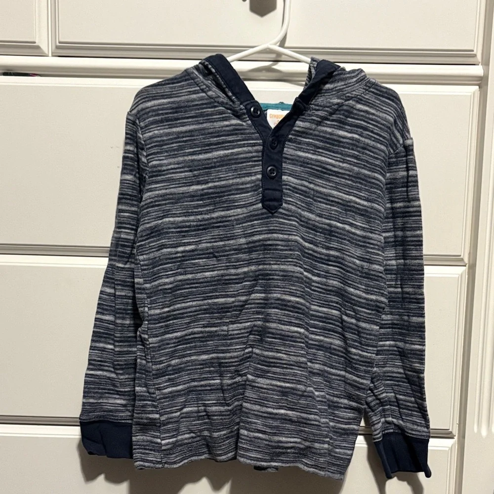 Gymboree Navy Striped Hoodie size 5/6